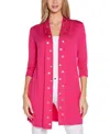 Belldini Women's Grommet-trim Duster Open Front Cardigan Top In Pink