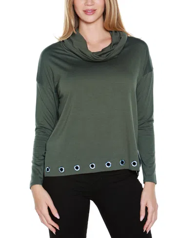 BELLDINI WOMEN'S HACCI COWL NECK KNIT TOP