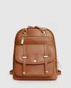 Belle & Bloom 5th Ave Leather Backpack In Camel