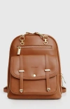 Belle & Bloom 5th Ave Leather Backpack In Camel