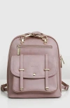 Belle & Bloom 5th Ave Leather Backpack In Dusty Pink