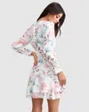 Belle & Bloom A Night With You Mini Wrap Dress In White
