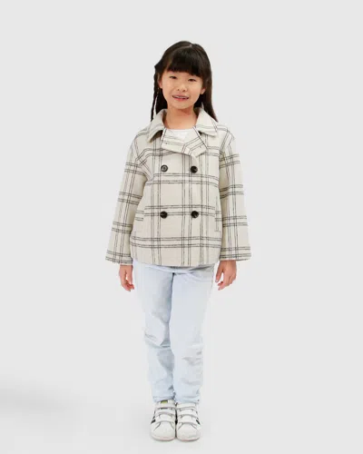 Belle & Bloom Kids' Adore You Wool Blend Peacoat In Multi