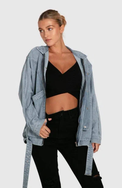 Belle & Bloom All About You Denim Jacket In Stonewash