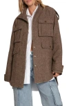 Belle & Bloom All My Love Wool Blend Jacket In Brown