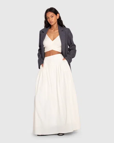 Belle & Bloom Always On My Mind Maxi Skirt In White
