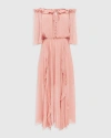 Belle & Bloom Amour Amour Ruffled Midi Dress In Desert Rose