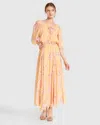 Belle & Bloom Amour Amour Ruffled Midi Dress In Multi