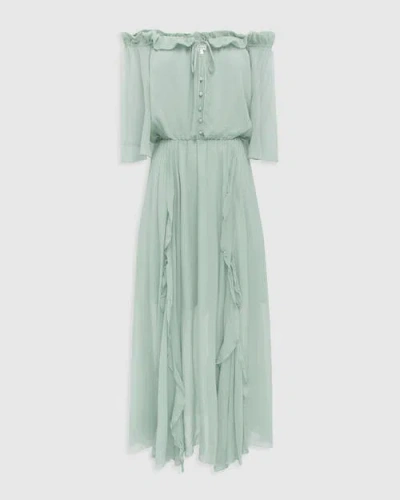 Belle & Bloom Amour Amour Ruffled Midi Dress In Spearmint