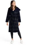Belle & Bloom Arcadia Oversize Belted Wool Blend Coat In Blue