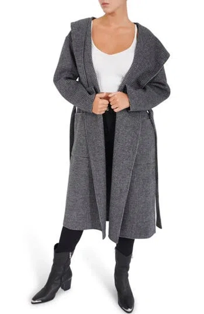 Belle & Bloom Arcadia Oversize Hooded Wool Blend Coat In Gray