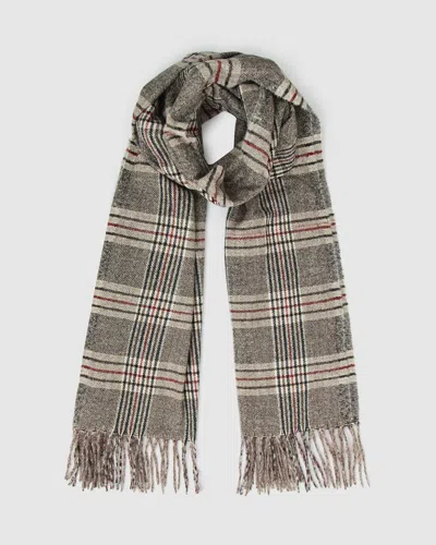 Belle & Bloom Aspen Plaid Scarf In Beige