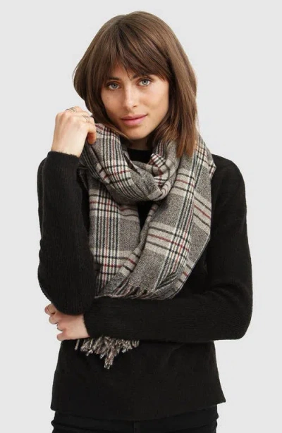 Belle & Bloom Aspen Plaid Scarf In Military