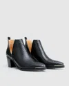 Belle & Bloom Austin Croc Embossed Ankle Boot - Black