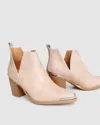 Belle & Bloom Austin Croc Embossed Ankle Boot In Pink