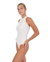 Belle & Bloom Back For Good High Neck Bodysuit In White