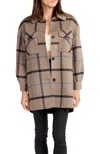 Belle & Bloom Rivers Edge Wool Blend Shirt Jacket In Brown