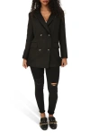 Belle & Bloom Because Of You Trimmed Blazer In Black