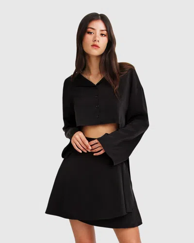 Belle & Bloom Before You Go Skirt In Black