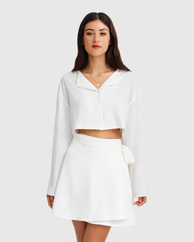 Belle & Bloom Before You Go Skirt In White