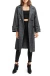 Belle & Bloom Rumor Has It Wool Blend Coat In Charcoal
