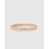 Belle & Bloom Bermuda Triangle Leather Belt In Latte
