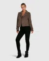 Belle & Bloom Better Off Military Peacoat In Brown