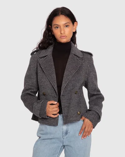 Belle & Bloom Better Off Military Peacoat In Multi