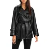 Belle & Bloom Bff Belted Leather Jacket In Black