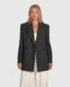Belle & Bloom Big Brother Talk Double Breasted Wool Blend Blazer