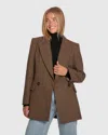 Belle & Bloom Big Brother Talk Double Breasted Wool Blend Blazer