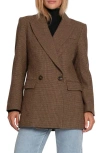 Belle & Bloom Big Brother Talk Double Breasted Wool Blend Blazer In Brown