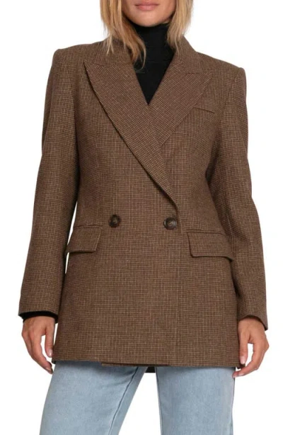 BELLE & BLOOM BELLE & BLOOM BIG BROTHER TALK DOUBLE BREASTED WOOL BLEND BLAZER