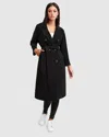 Belle & Bloom Sunday Morning Hooded Wool Blend Coat In Black