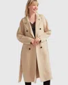 Belle & Bloom Boss Girl Double Breasted Wool Blend Coat In Neutral
