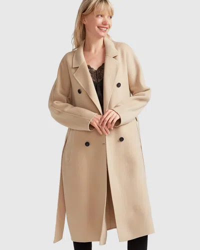 BELLE & BLOOM BOSS GIRL DOUBLE-BREASTED LINED WOOL COAT