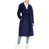 Belle & Bloom Boss Girl Double-breasted Lined Wool Coat In Midnight Blue
