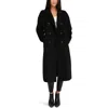 Belle & Bloom Boss Girl Double Breasted Wool Coat In Black