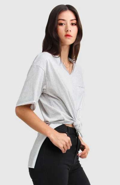 Belle & Bloom Brave Soul Oversized T-shirt In Grey