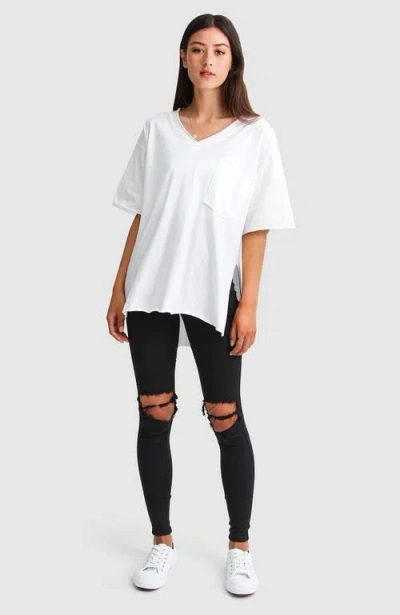 Belle & Bloom Brave Soul Oversized T-shirt In White