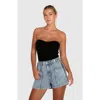Belle & Bloom Bring The Heat Denim Shorts In Stonewash
