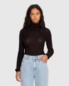 Belle & Bloom Brooklyn Knitted Turtleneck In Black