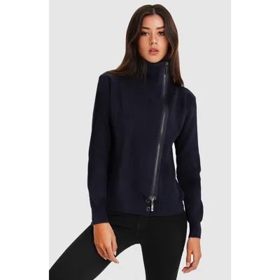 Belle & Bloom Brother's Zip Front Jumper In Navy
