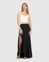 Belle & Bloom California Dreamin' Maxi Skirt In Black