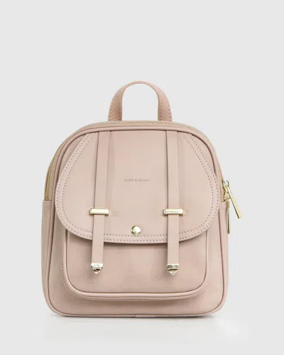 Belle & Bloom Camila Leather Backpack In Beige