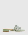Belle & Bloom Can't Quit You Raffia Slide In Green