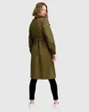 Belle & Bloom Carlisle Button Front Trench Coat In Green