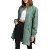 Belle & Bloom Chasing You Long Bomber Jacket In Military