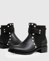Belle & Bloom City Lights Leather Ankle Boot In Black