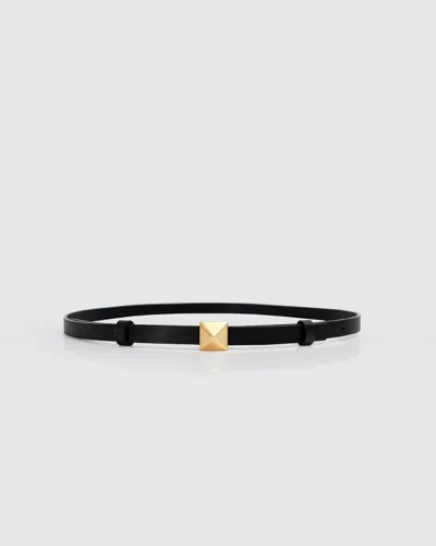 Belle & Bloom Cleopatra Pyramid Stud Leather Belt In Black